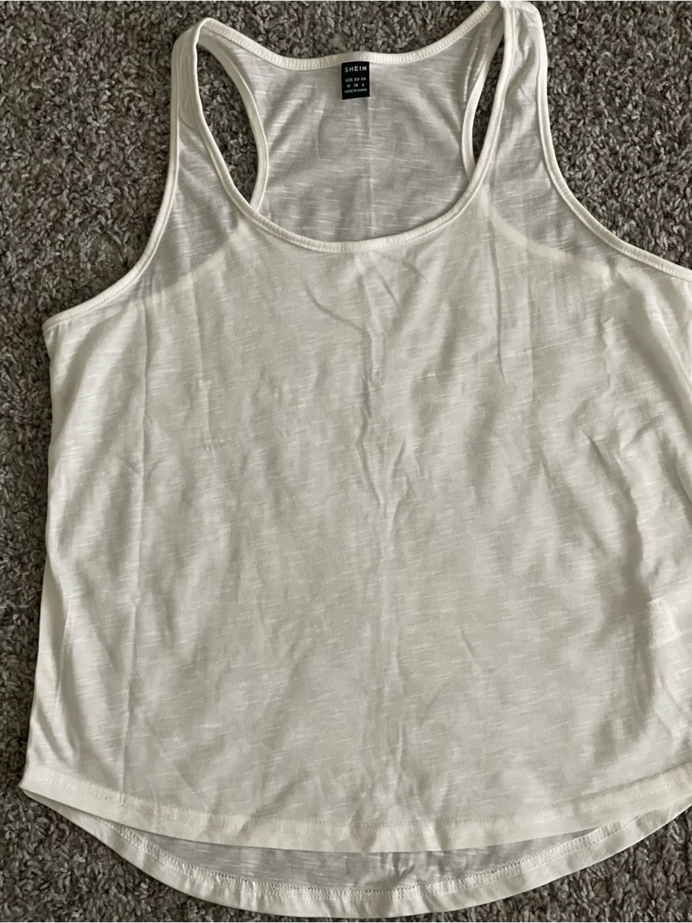 SHEIN White Racerback Tank